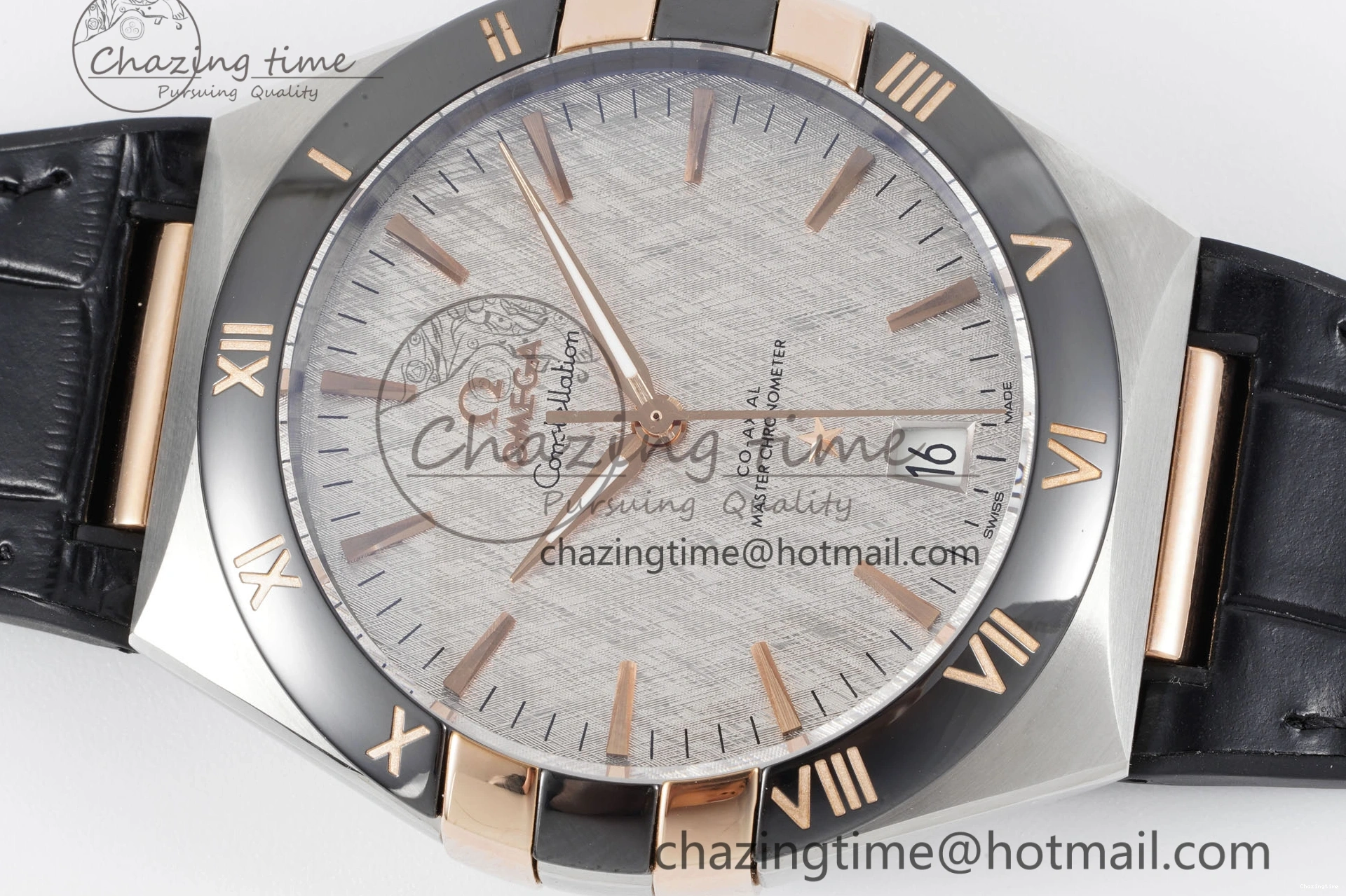 0211 Constellation Black Ceramic SS RG 8F 1:1 Best Edition White Textured Dial on Black Gummy Strap A Sustainable 7804